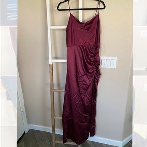 Wine Wedding Guest Maxi Dress